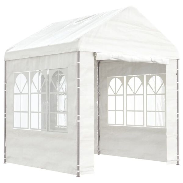 vidaXL Paviljon s streho bel 2,28x2,23x2,69 m polietilen
