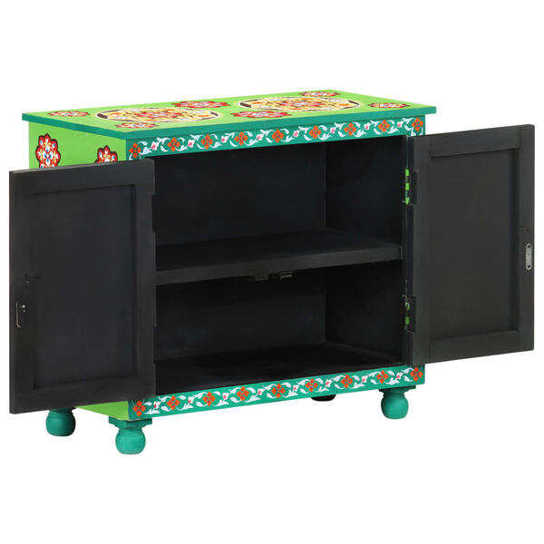 vidaXL Ročno barvana komoda večbarvna 70x35x60 cm trden mangov les