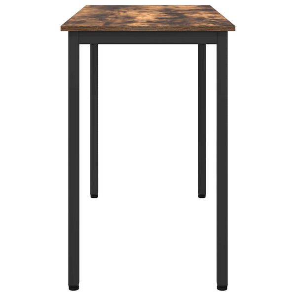 vidaXL miza Dimljeni oreh 100 x 50 x 76,5 cm Inženirski les in jeklo