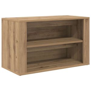 vidaXL Polica za čevlje 75 x 35 x 45 cm Inženirski les artisan hrast
