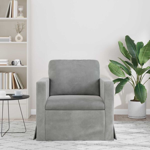 vidaXL Kavč Svetlo siva Splo&scaron;ne dimenzije: 78 x 78 x 80 cm (&Scaron; x G x V)