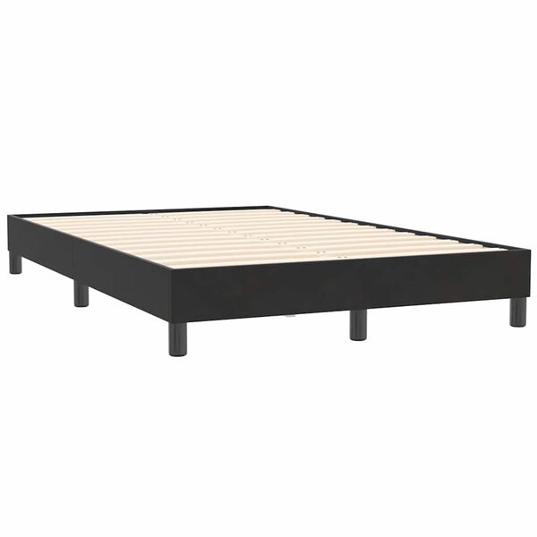 vidaXL Box spring postelja brez vzmetnico črna 120x210 cm žamet