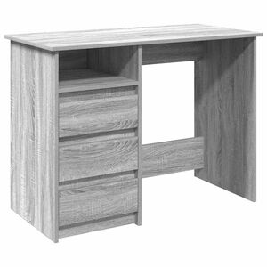 vidaXL Pisalna miza siva sonoma 102x50x75 cm inženirski les