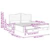 vidaXL Konstrukcija postelje z vzglavjem Dimljeni oreh 200 x 200 cm