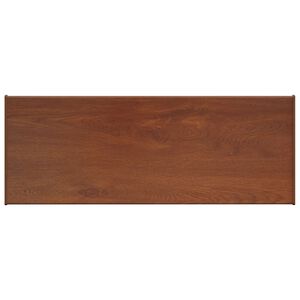 vidaXL Okenski nadstre&scaron;ek Rjav les 100 x 35 x 4,5 cm PVC