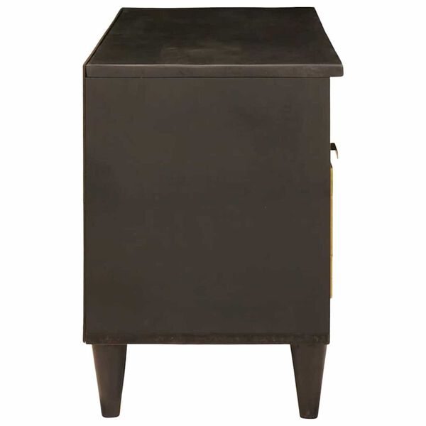 vidaXL TV omarica Črna in zlata 100 x 33 x 46 cm Konstruiran les