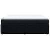 vidaXL Box spring postelja z vzmetnico črn 200x200 cm blago