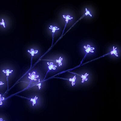 vidaXL Božično drevesce 120 LED lučk modri češnjevi cvetovi 150 cm
