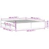 vidaXL Posteljni okvir s predali črn 180x200 cm inženirski les