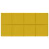 vidaXL Stenska glavna postelja 12 pcs Rumena 60 x 30 cm Žamet
