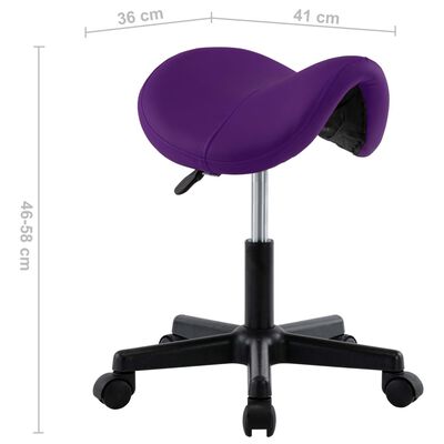 vidaXL Delovni stolček vijolično umetno usnje