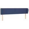 vidaXL Vzglavje z u&scaron;esi modro 203x23x78/88 cm blago