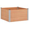 vidaXL Vrtna visoka greda Rjava 100 x 100 x 54 cm alu.