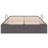 vidaXL Postelja s shranjevanjem Siva 120 x 190 cm Umetna koža