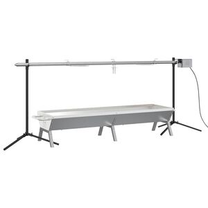 vidaXL Avtomatski žar in pladenj komplet nerjaveče jeklo