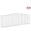 vidaXL Obokane gabion ko&scaron;are 20kosa 400x50x120/140 cm pocinkano železo