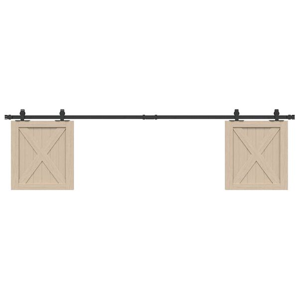 vidaXL Komplet drsnih vrat omarice 200 cm ogljikovo jeklo