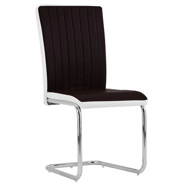 vidaXL Nihajni jedilni stoli 2 kosa rjavo umetno usnje