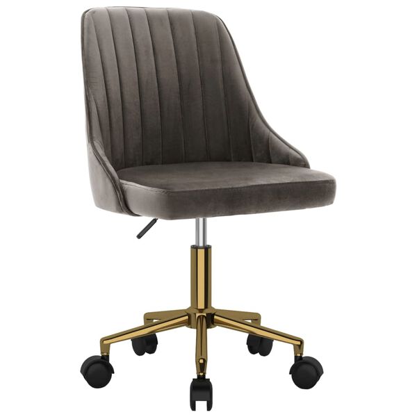 vidaXL Vrtljivi jedilni stoli 4 kosi temno siv žamet