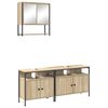 vidaXL Komplet pohištva za kopalnico 3 pcs Rjava 80 x 30 x 60 cm