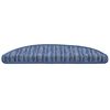 vidaXL Samolepilni stopni&scaron;čni tepihi 15 pcs Modra 56 x 17 x 3 cm