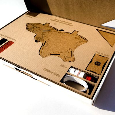 MiMi Innovations Lesen zemljevid sveta Luxury rjav 130x78 cm