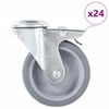 vidaXL Gibljiva kolesa z luknjami za sornik 24 kosov 100 mm