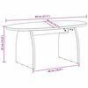 vidaXL Klubska miza Voskast rjav 80 x 40 x 35 cm Masivno borovo les