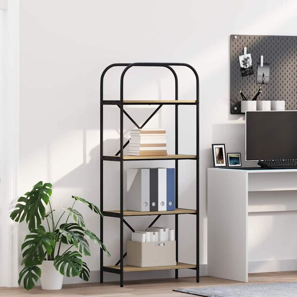 vidaXL Knjižna polica Sonoma hrast 60 x 30 x 146 cm Konstruiran les