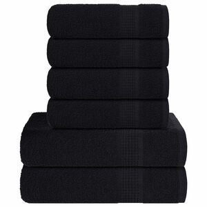 vidaXL 6-delni komplet brisač FROGN črne barve 360 g/m&sup2;