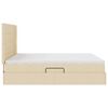 vidaXL Postelja s shranjevanjem Krema 180 x 200 cm Umjetno usnje