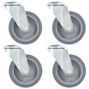 vidaXL Gibljiva kolesa z luknjami za sornik 4 kosi 100 mm
