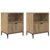 vidaXL Nočna omarica s predalom 2 pcs artisan hrast 49 x 36 x 61 cm