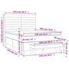 vidaXL Box spring postelja z vzmetnico temno zelen 140x190 cm žamet