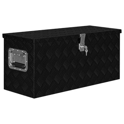 vidaXL Aluminijasta škatla 80x30x35 cm črne barve