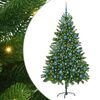 vidaXL Božično drevo med 300 LED z stojalom Zelena 180 cm PE