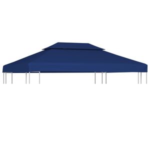 vidaXL Streha za paviljon 2-delna 310 g/m&sup2; 4x3 m modra