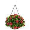 vidaXL Umetni Cvekk Rožnata 33 x 33 x 44 cm PE in jeklo