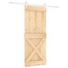 vidaXL Drsna vrata 85 x 210 cm Masiven borov les (neobdelan)
