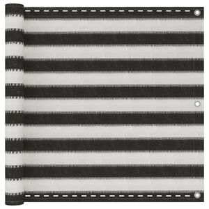 vidaXL Balkonsko platno HDPE 90x500 cm antracitno in belo