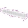 vidaXL Visoka greda gabion pocinkano jeklo 450x50x50 cm