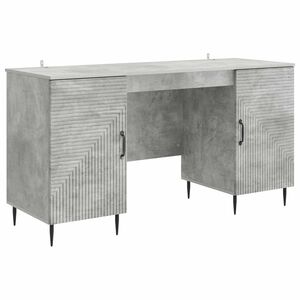 vidaXL Miza Betonsko siva 142,5 x 50 x 75 cm Inženirski les