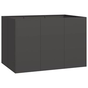 vidaXL Plantažni lonček črn 120x80x80 cm Jeklo