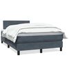 vidaXL Box spring postelja z vzmetnico temno siva 120x210 cm žamet