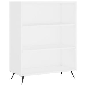 vidaXL Knjižna omara bela 69,5x32,5x90 cm inženirski les