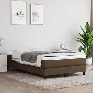 vidaXL Vzmetnica z žepkasto vzmetjo srednje trdote temno rjava 120x200x20 cm blago
