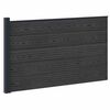 vidaXL Komplet ograj 175 x 105 cm WPC in aluminij Črna