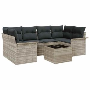 vidaXL Vrtna sedežna garnitura 7 pcs 6-Seater