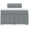 vidaXL Boxspring postelja z vzmetnico svetlo siva 120x190 cm blago