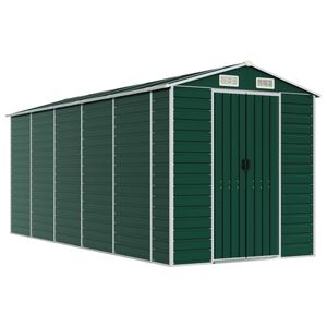 vidaXL Vrtna lopa zelena 191x470x198 cm pocinkano jeklo